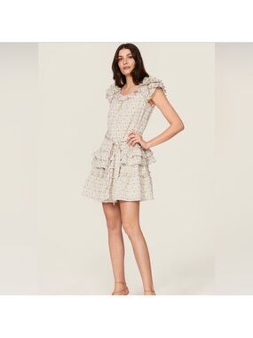 Marissa Webb x RTR Ruffle Ditsy Floral Mini Dress Sz 8